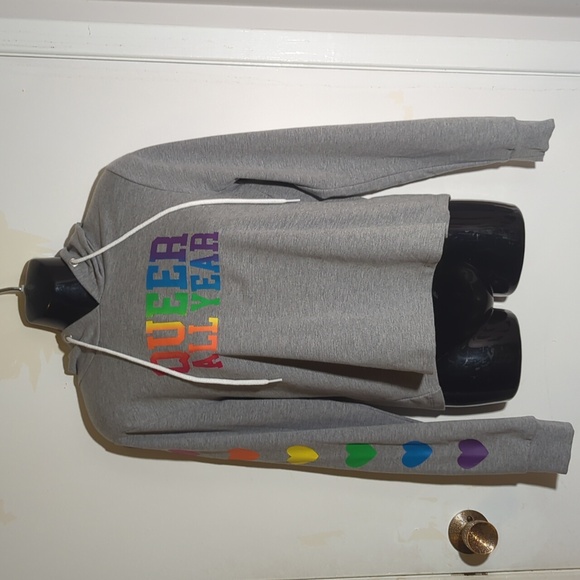 Queer All Year crop hoodie - Picture 1 of 4